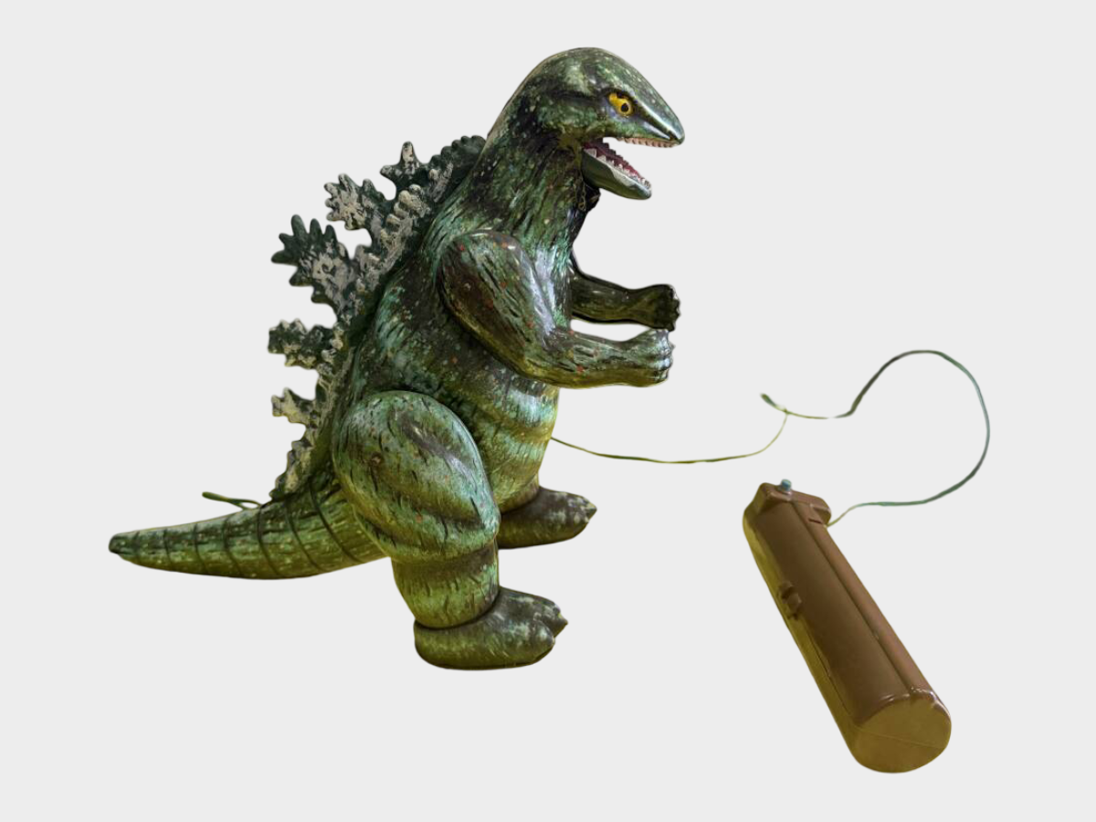 Bullmark Walking Godzilla Battery-Operated Tin Toy | 1970s Showa Era Japanese Kaiju Mechanical