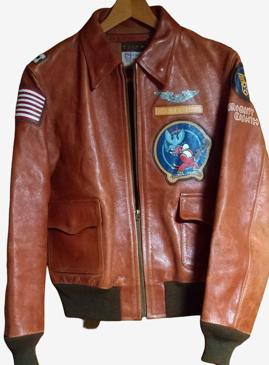 Buzz Rickson A-2 Fighting Duck Disney Donald Duck Disneyana Nose Art Flight Jacket 8th Air Force 336th FS Horsehide Custom Size 38