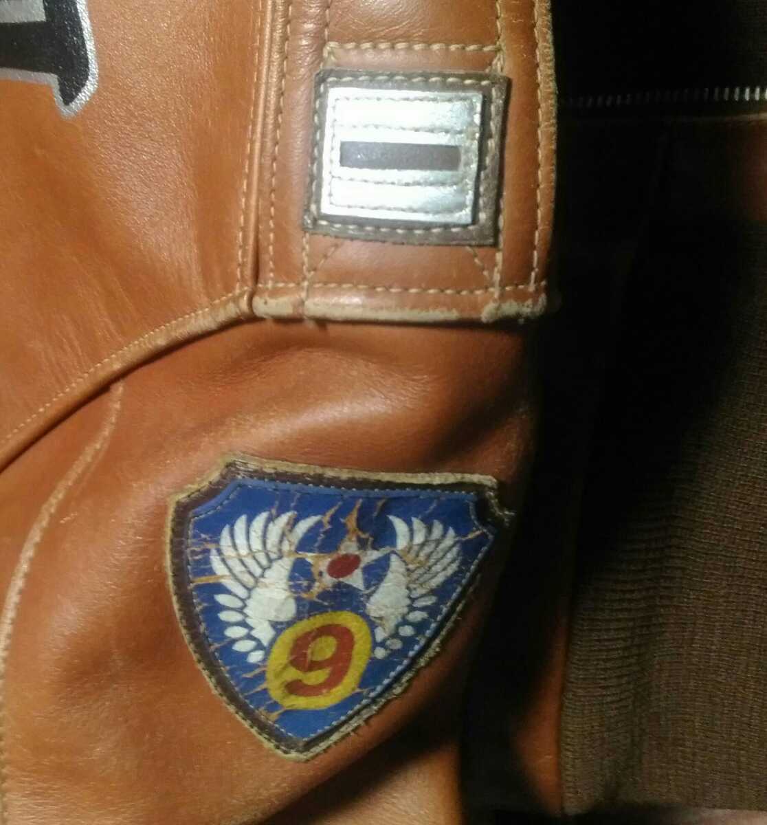 Buzz Rickson A2 Bonnie B II Jacket WWII 353rd Fighter Squadron Custom Leather Flight Jacket Size 36