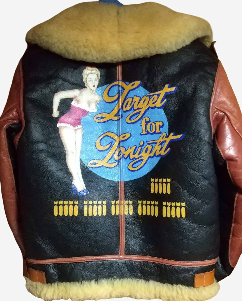 Buzz Rickson B-3 Target for Tonight Jacket Shearling WWII Pin Up Flight Jacket Size 38