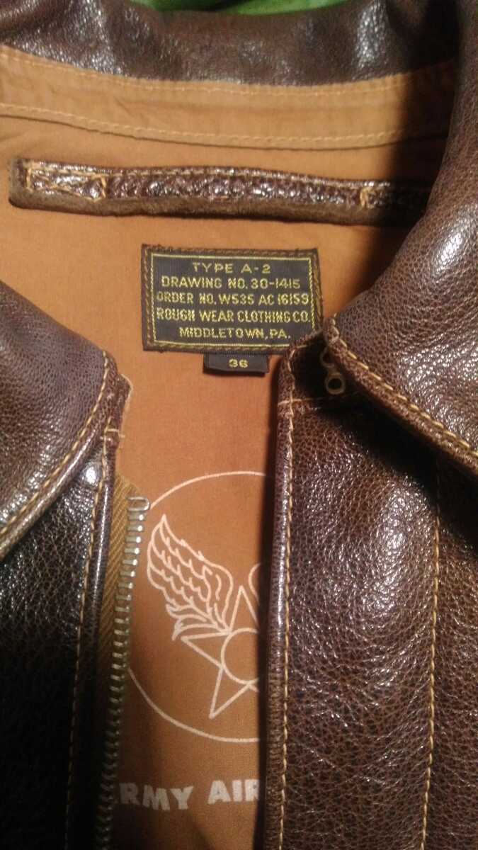 Buzz Rickson’s A-2 Flight Jacket “The Body” Steve McQueen Nose Art Back Paint Custom Rough Wear 23380 Horsehide Size 36