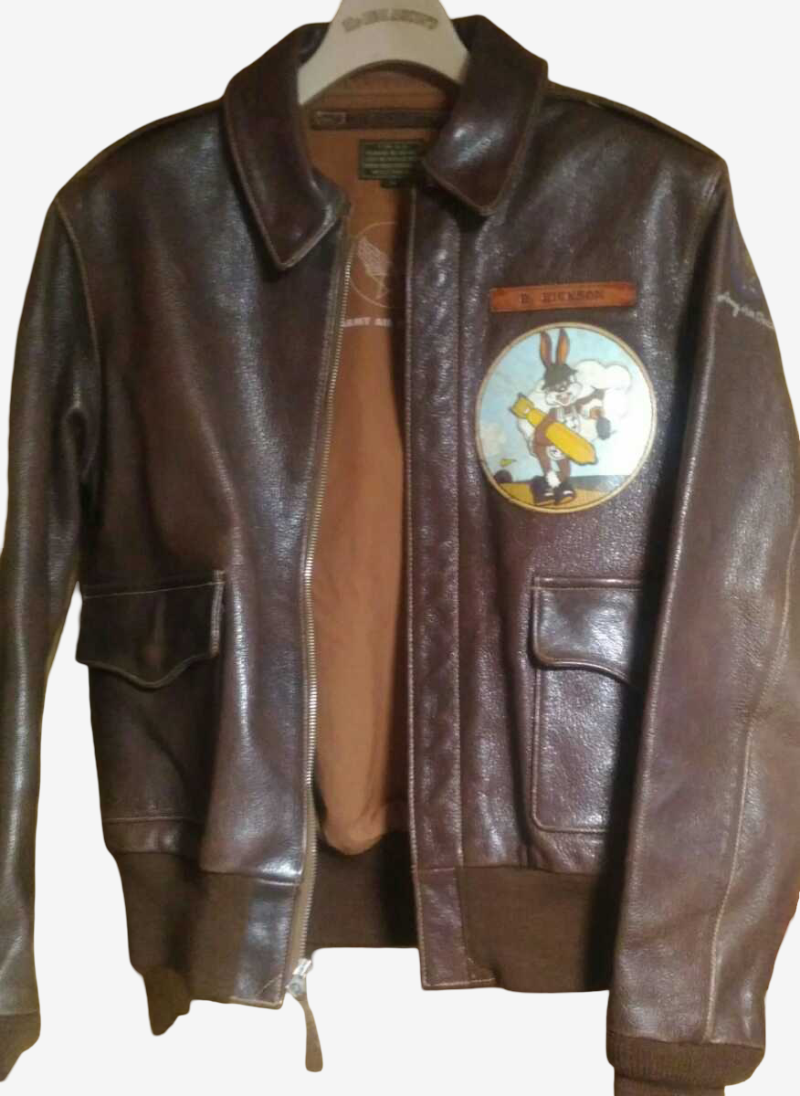 Buzz Rickson’s A-2 Flight Jacket “The Body” Steve McQueen Nose Art Back Paint Custom Rough Wear 23380 Horsehide Size 36