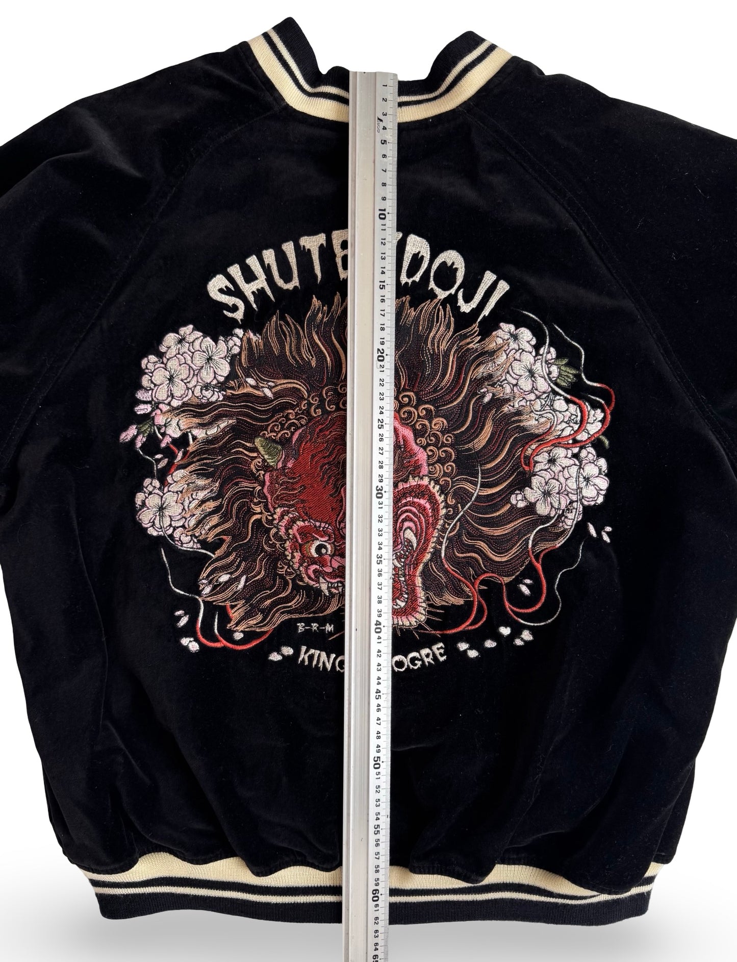 Tedman ×Tedman Clothing Efu-Shokai BRM Shuten-Dōji “King of Ogre” Reversible Velvet Sukajan (Ryūtaro Red Reverse)