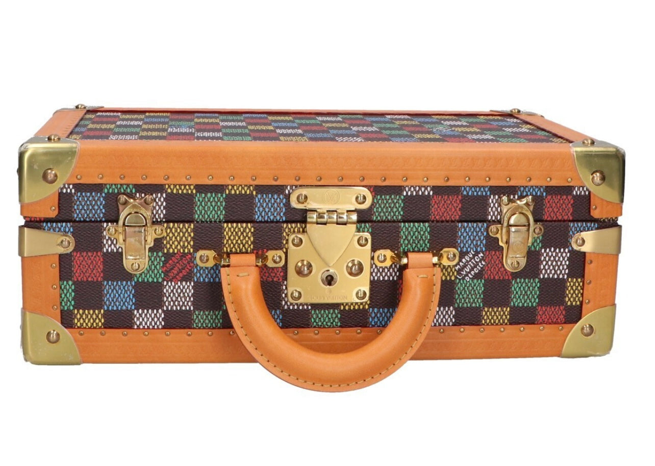 Louis Vuitton 25SS Coffret 8 Montre Watch Trunk N00125 – LV Birds × Multicolor Damier Canvas, S-Rank Luxury Collector Case
