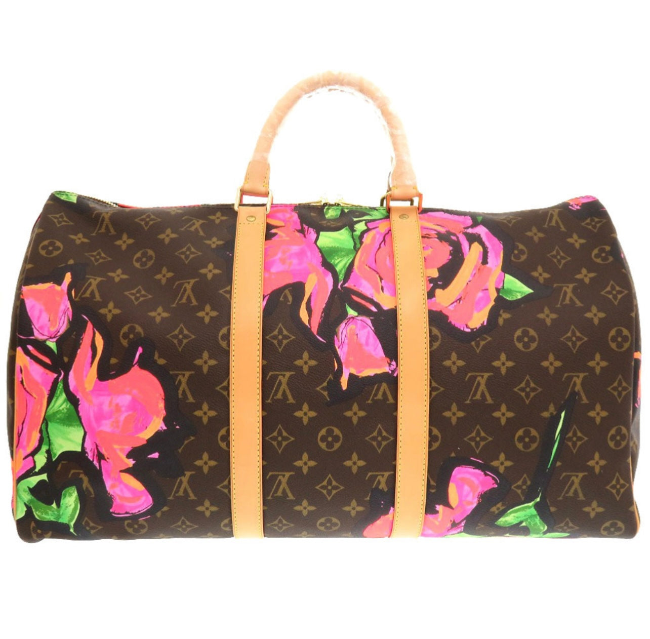 Louis Vuitton Keepall 50 Stephen Sprouse Roses M48605 2008 Limited Edition Monogram Graffiti Floral Travel Bag Collector LV Grail