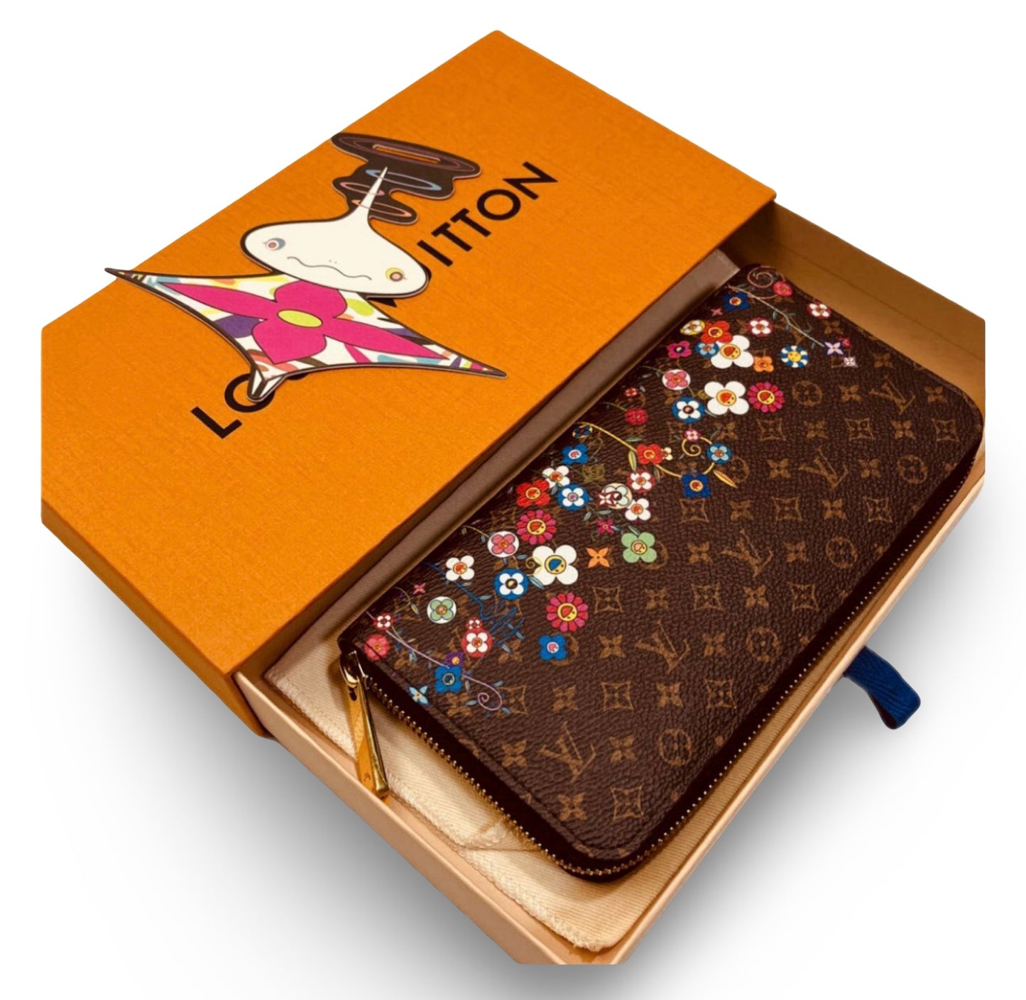LOUIS VUITTON × Takashi Murakami Zippy Wallet M14162 – Japan-Exclusive Flower Garden Edition
