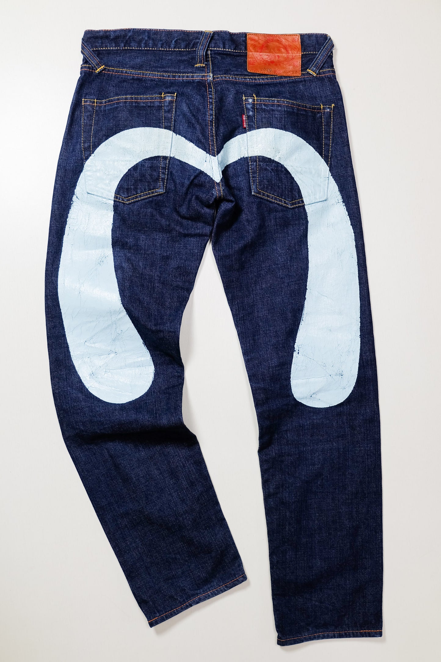 Vintage EVISU Yamane No.2 Selvedge Denim Jeans | White Seagull Gull Print | Made in Japan | W33