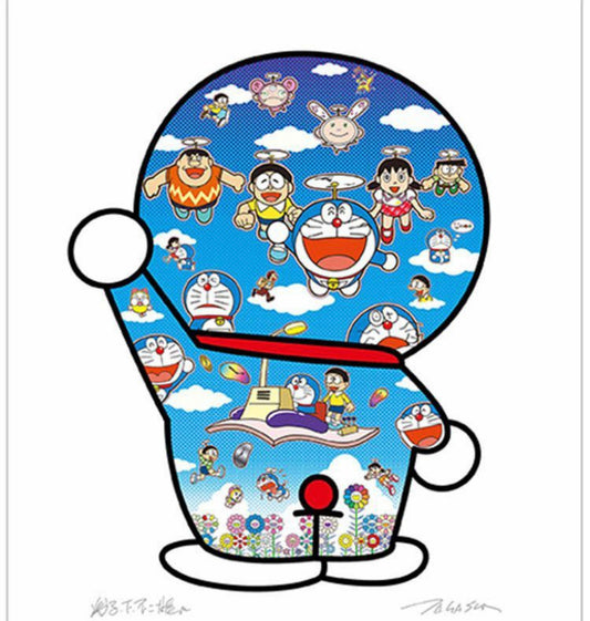 Murakami Doraemon ED300 Limited Edition Poster – Takashi Murakami Kaikai Kiki Superflat Contemporary Japanese Art Print