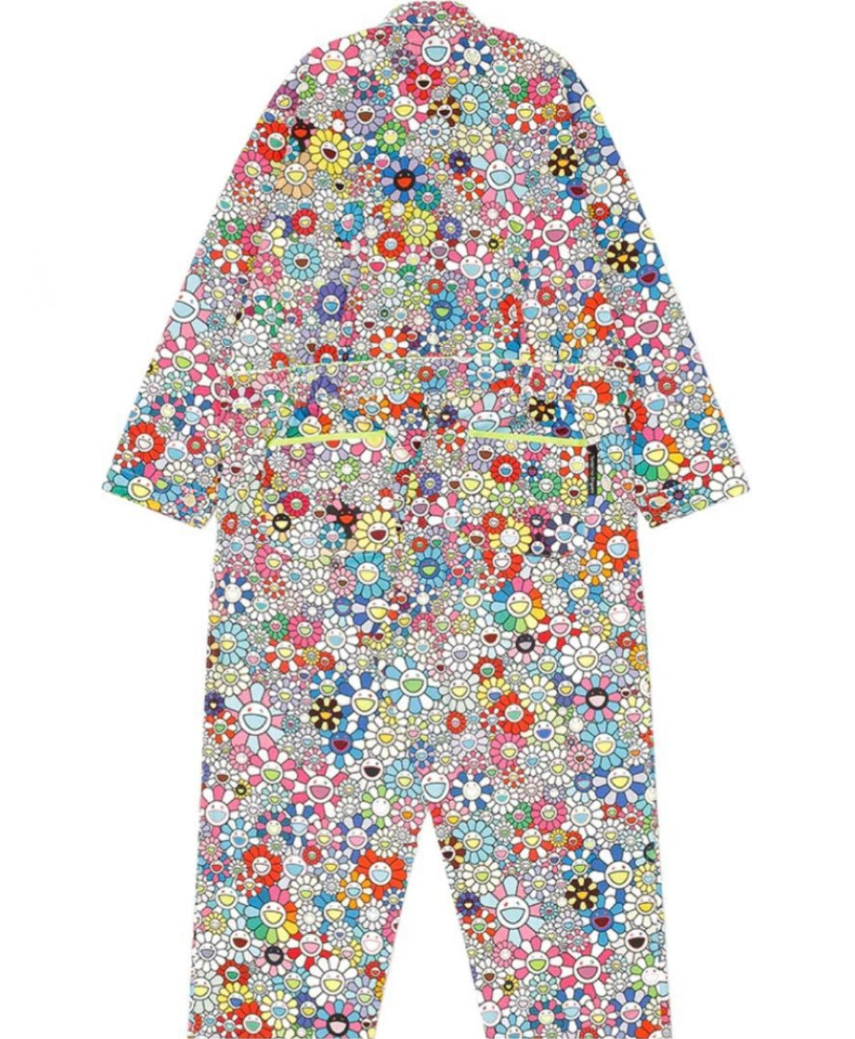 Takashi Murakami Tonari no Zingaro Multi-Color Flowers Cotton Jumpsuit L Kaikai Kiki Smiling Flower All-Over Print
