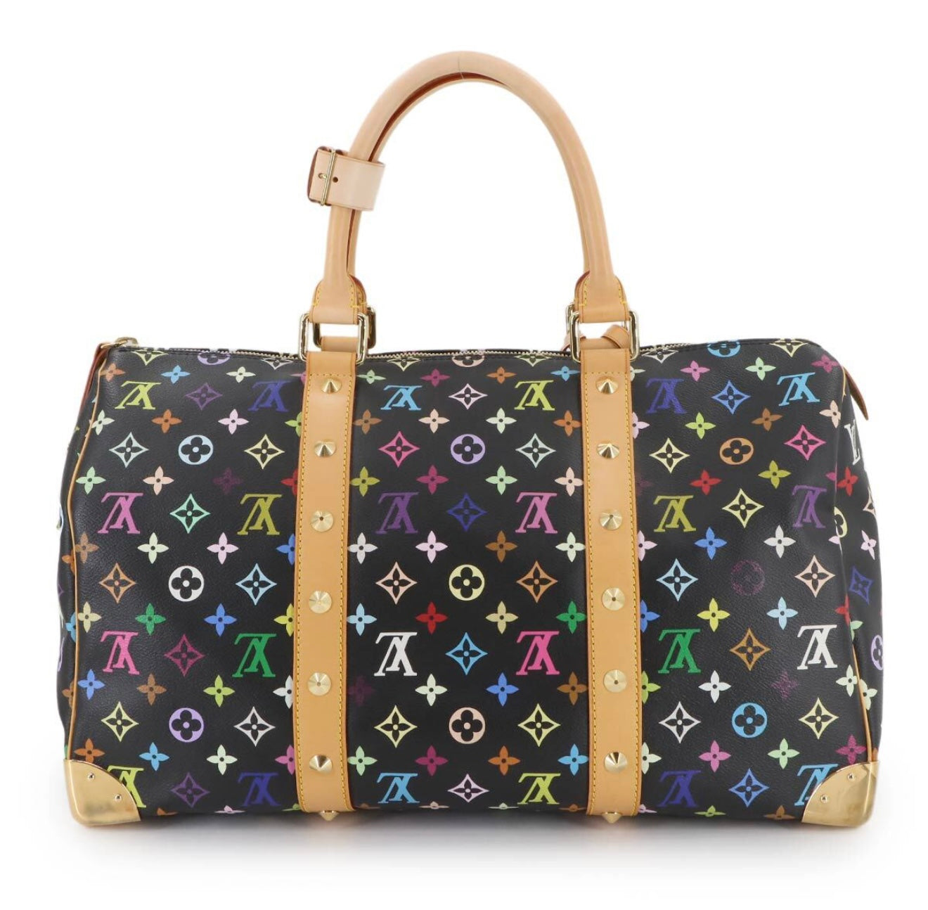 Louis Vuitton Multicolore Keepall 45 Noir M92640 – Murakami Era Limited Boston Bag, Gold Hardware, Near-Unused Collector Condition