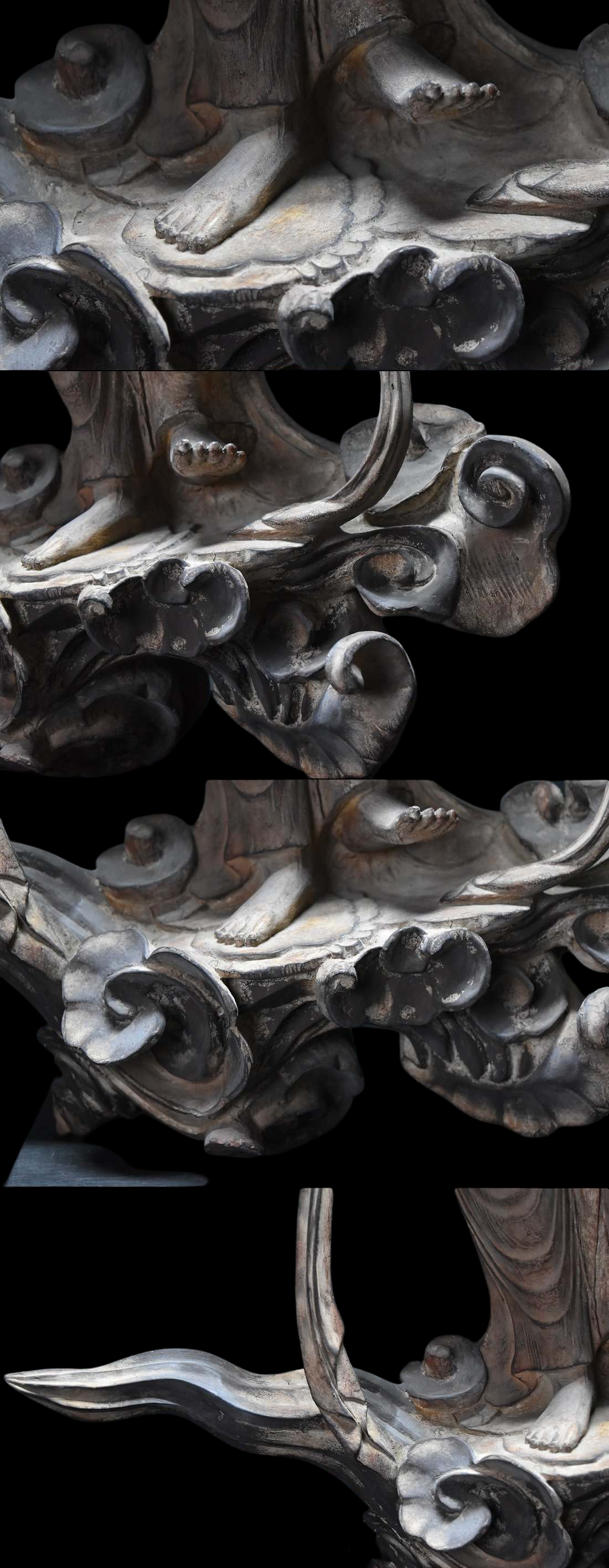 Byodo-in Inspired Cloudborne Offering Bodhisattva (Unchu Kuyo Bosatsu, often called Hiten/Tennyo) — Standing Celestial Attendant Figure, Modern Japanese Revival