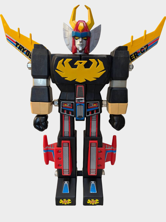 Clover Trider G7 Jumbo Machinder Display Figure, Vintage 1980s Japanese Robot, Large 60cm Class Collectible