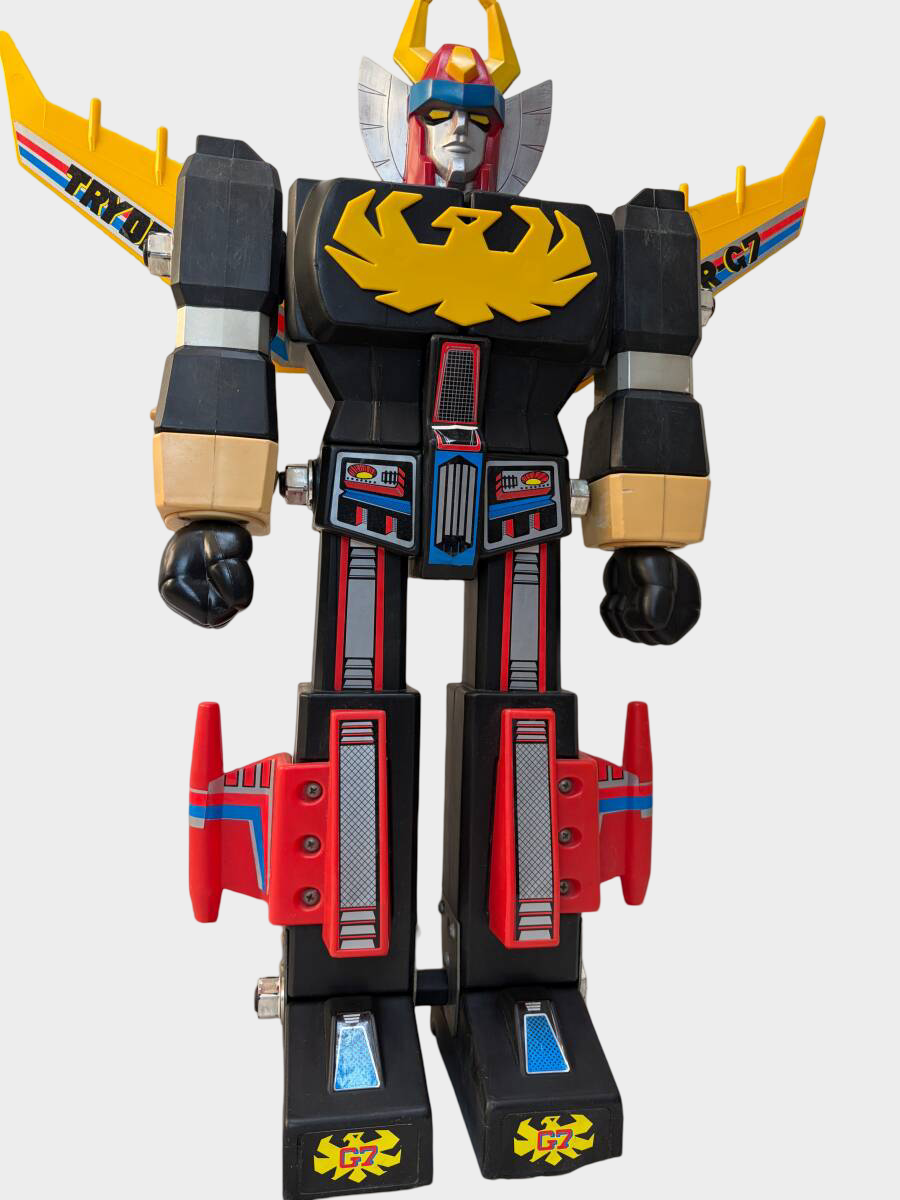 Clover Trider G7 Jumbo Machinder Display Figure, Vintage 1980s Japanese Robot, Large 60cm Class Collectible