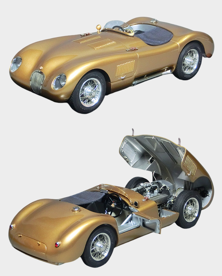 CMC 1:18 Jaguar C-Type Gold Metallic 25th Anniversary Limited 300 Serial No.20 M-214 Premium Diecast Collector Model