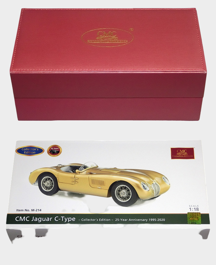 CMC 1:18 Jaguar C-Type Gold Metallic 25th Anniversary Limited 300 Serial No.20 M-214 Premium Diecast Collector Model