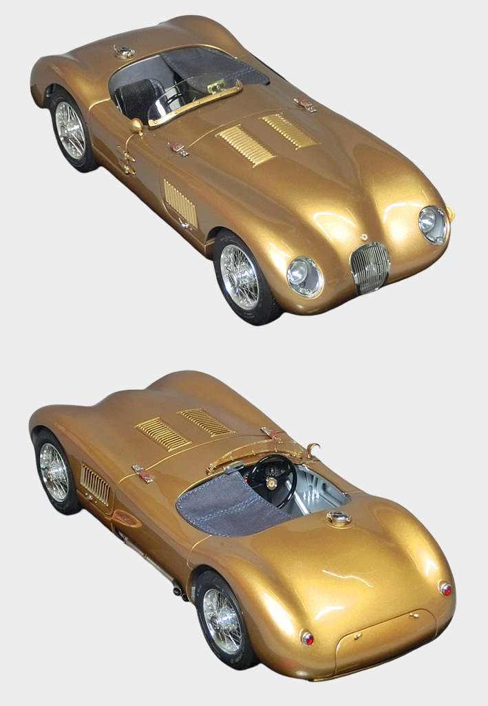 CMC 1:18 Jaguar C-Type Gold Metallic 25th Anniversary Limited 300 Serial No.20 M-214 Premium Diecast Collector Model