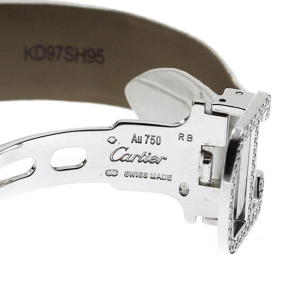 Cartier Panthère LM HPI00341 High Jewelry Watch · 18K White Gold · Full Pavé Diamonds · Emerald Eyes · 33mm · Rare Collector Masterpiece