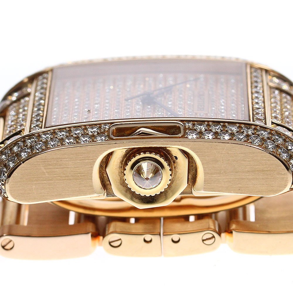 Cartier Tank Anglaise XL HPI00560 Full K18PG Diamond Pavé Automatic – High Jewelry Men’s Watch AB Rank