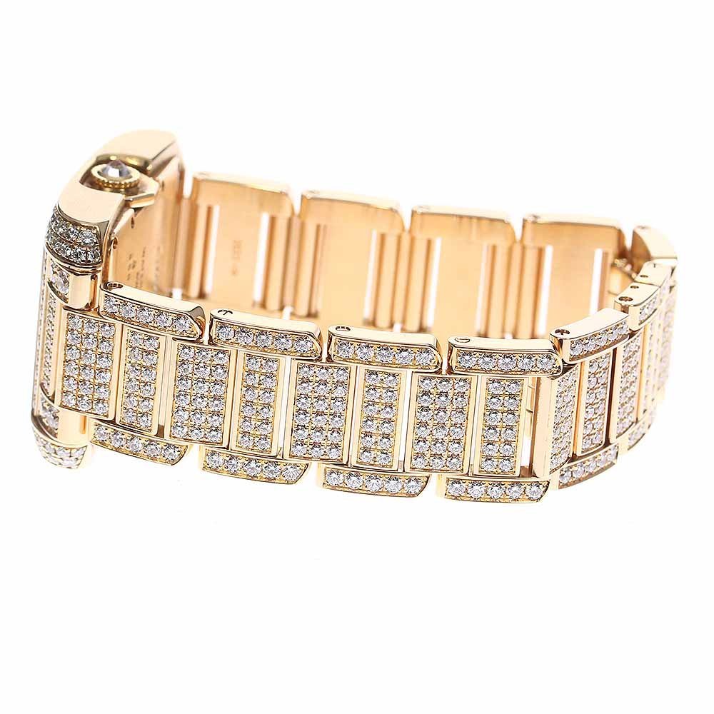 Cartier Tank Anglaise XL HPI00560 Full K18PG Diamond Pavé Automatic – High Jewelry Men’s Watch AB Rank