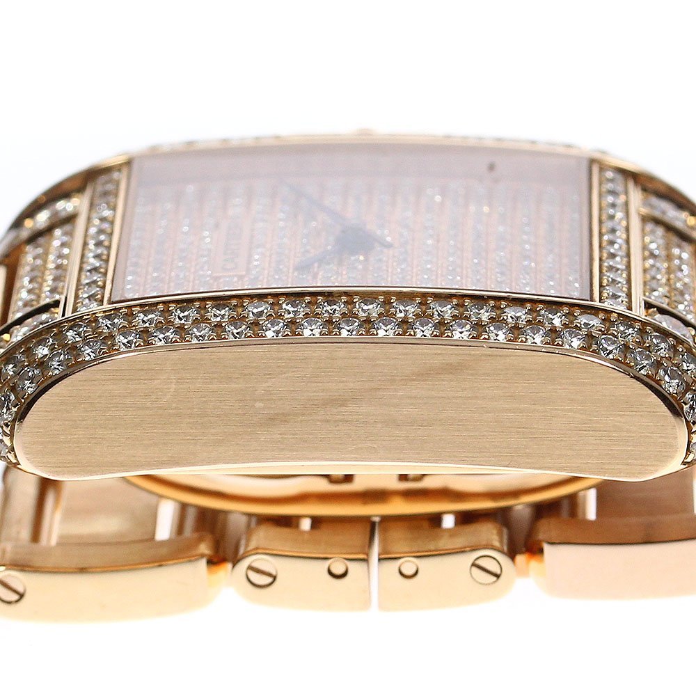 Cartier Tank Anglaise XL HPI00560 Full K18PG Diamond Pavé Automatic – High Jewelry Men’s Watch AB Rank