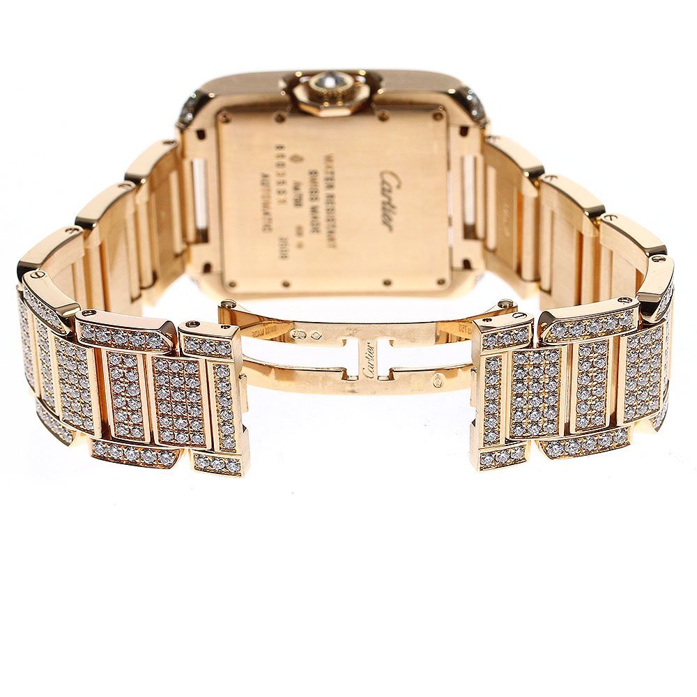Cartier Tank Anglaise XL HPI00560 Full K18PG Diamond Pavé Automatic – High Jewelry Men’s Watch AB Rank