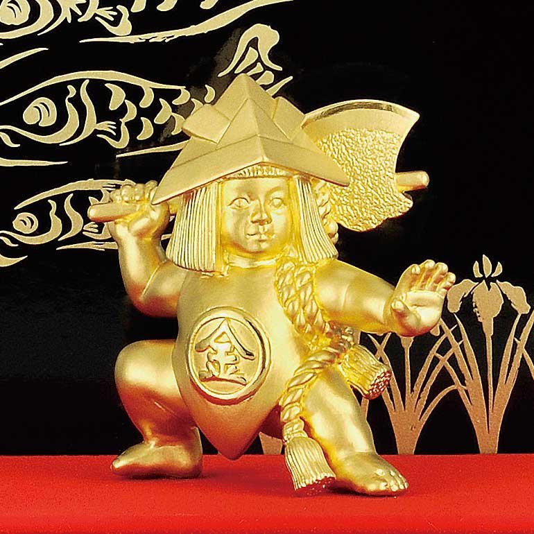 Certified Pure Gold Kintaro Figure (~20g) — Japanese Auspicious Ornament with Presentation Case