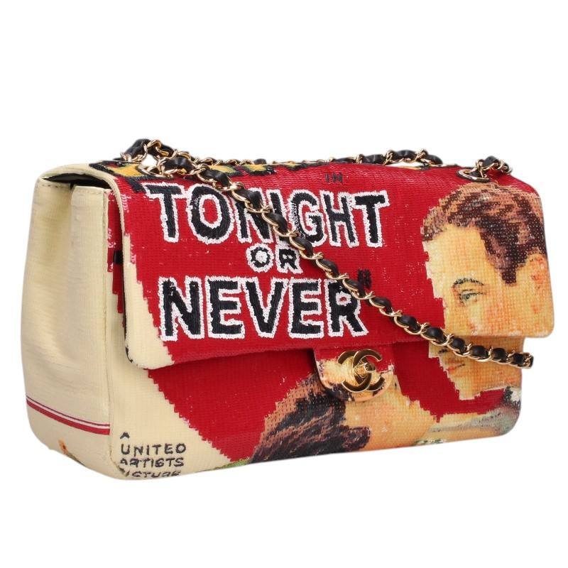 Chanel Métiers d’Art 2026 Tonight or Never Maxi Flap Bag Red Multicolor Sequin AS6281