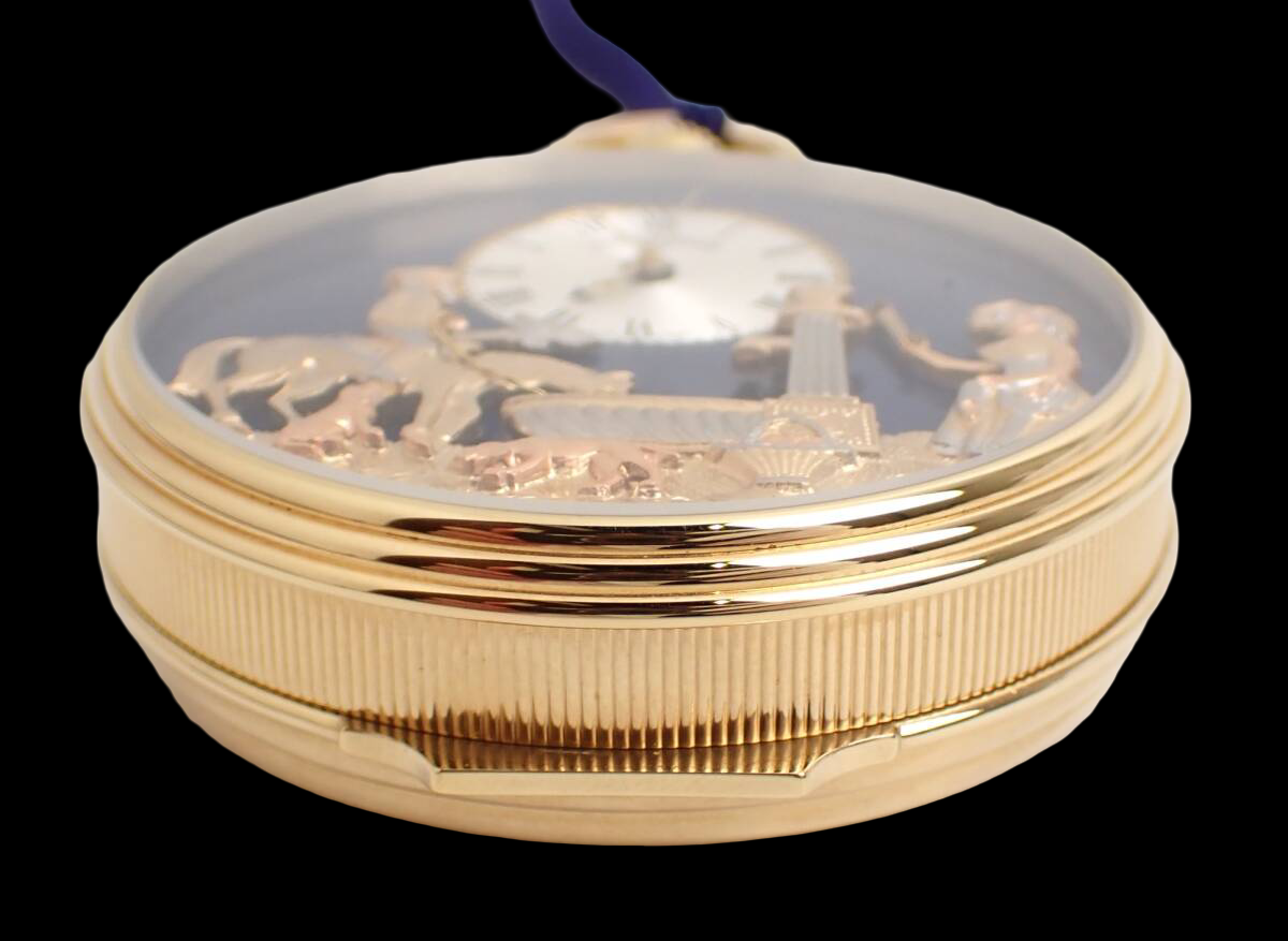 Charles Reuge Romance Automaton Pocket Watch CXH.17.4101.000 – 57mm Hand-Wound GP Case – Fountain Scene Kinetic Art Timepiece