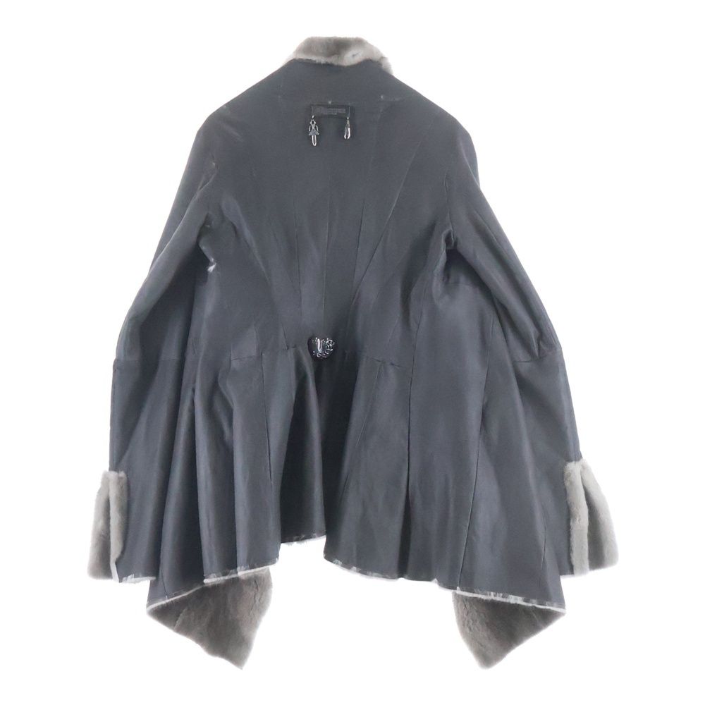 Chrome Hearts x Rick Owens Fleur de Lis Mink Fur Heart Jacket Gray French Made Luxury Archive