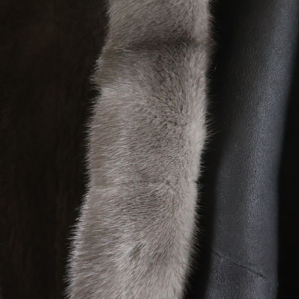 Chrome Hearts x Rick Owens Fleur de Lis Mink Fur Heart Jacket Gray French Made Luxury Archive