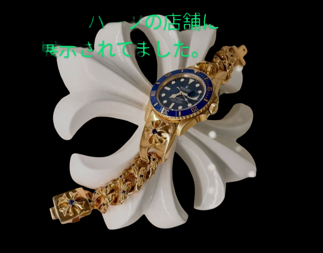 CHROME HEARTS × ROLEX 126618LB · 22K Custom Link Bracelet · Factory Blue Sapphire Insert Submariner LB Hybrid Art Timepiece