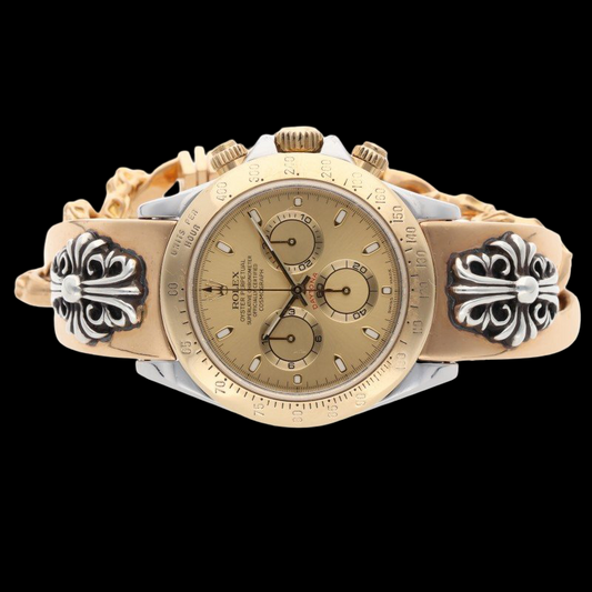 Chrome Hearts × Rolex Daytona 116523 Fantasy Link 42mm • CH Keeper Motif Bracelet Conversion • YG × Silver • Collector Hybrid Masterpiece
