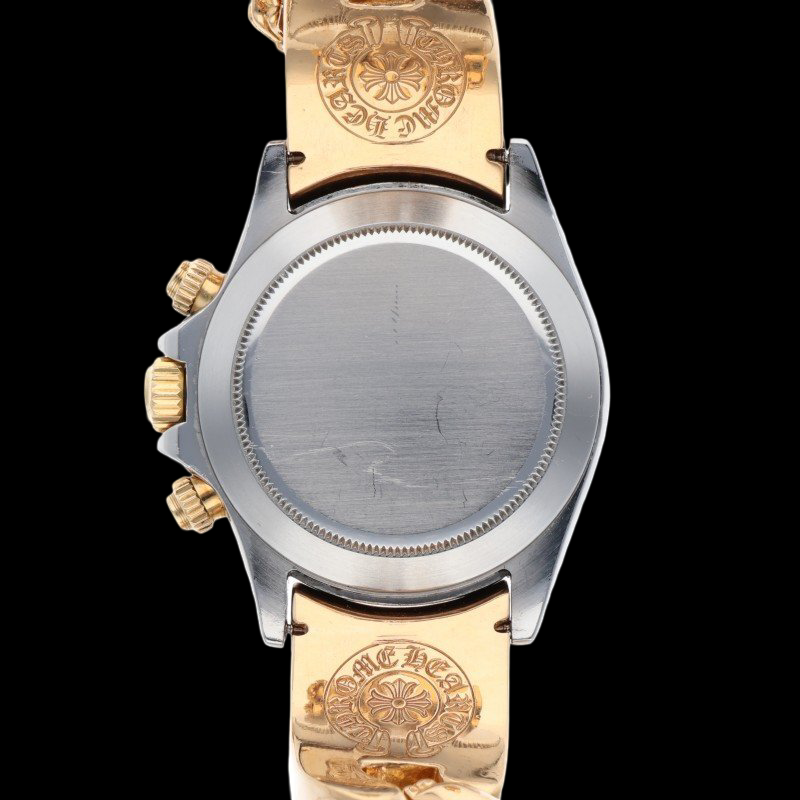 Chrome Hearts × Rolex Daytona 116523 Fantasy Link 42mm • CH Keeper Motif Bracelet Conversion • YG × Silver • Collector Hybrid Masterpiece