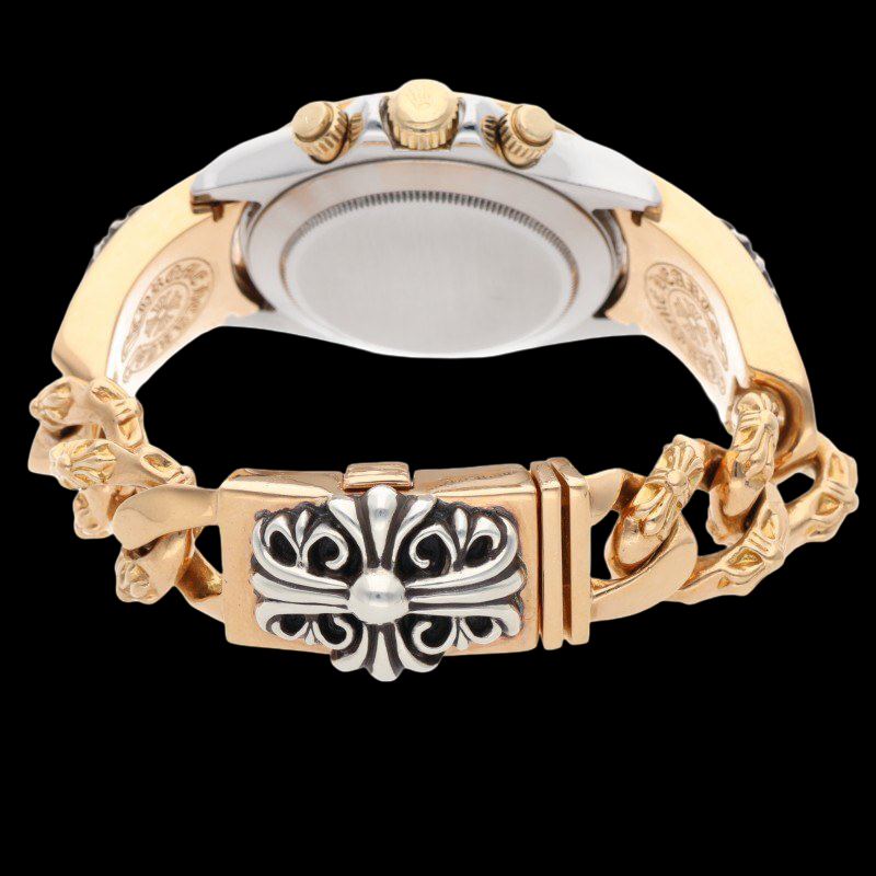 Chrome Hearts × Rolex Daytona 116523 Fantasy Link 42mm • CH Keeper Motif Bracelet Conversion • YG × Silver • Collector Hybrid Masterpiece