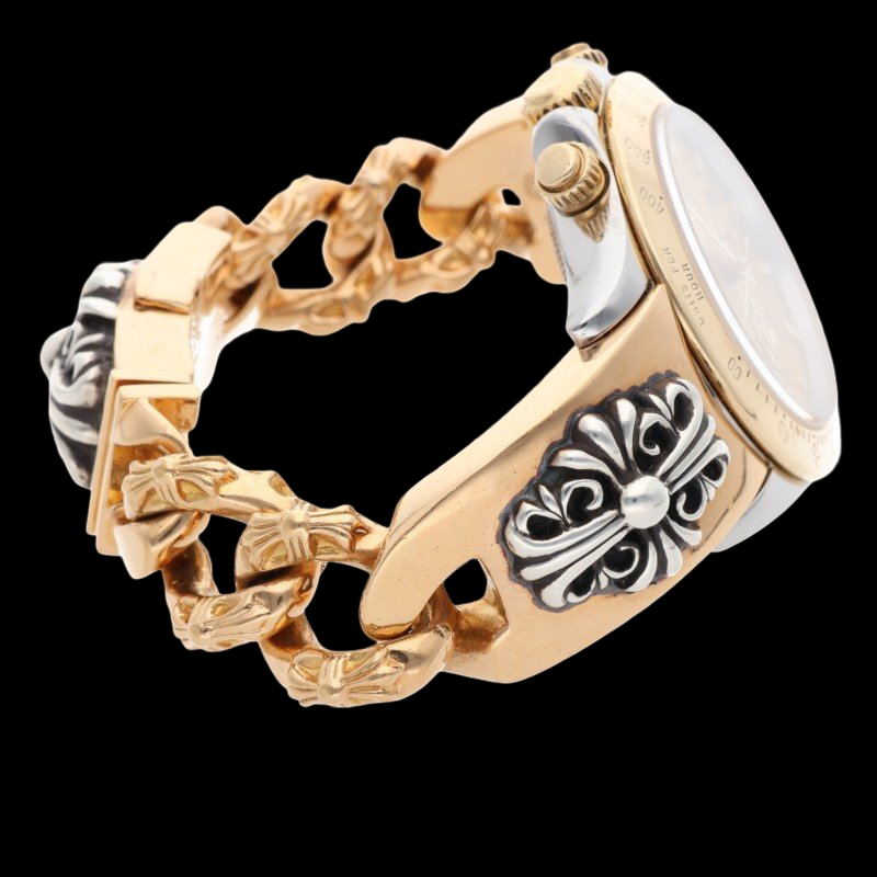 Chrome Hearts × Rolex Daytona 116523 Fantasy Link 42mm • CH Keeper Motif Bracelet Conversion • YG × Silver • Collector Hybrid Masterpiece