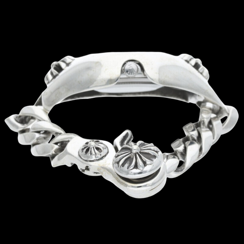 Rolex × Chrome Hearts OP41 Ref.124300 – 41mm Silver CH Custom Bracelet Case · Light Blue Dial · Hybrid Artisanal Luxury Watch (A Rank)