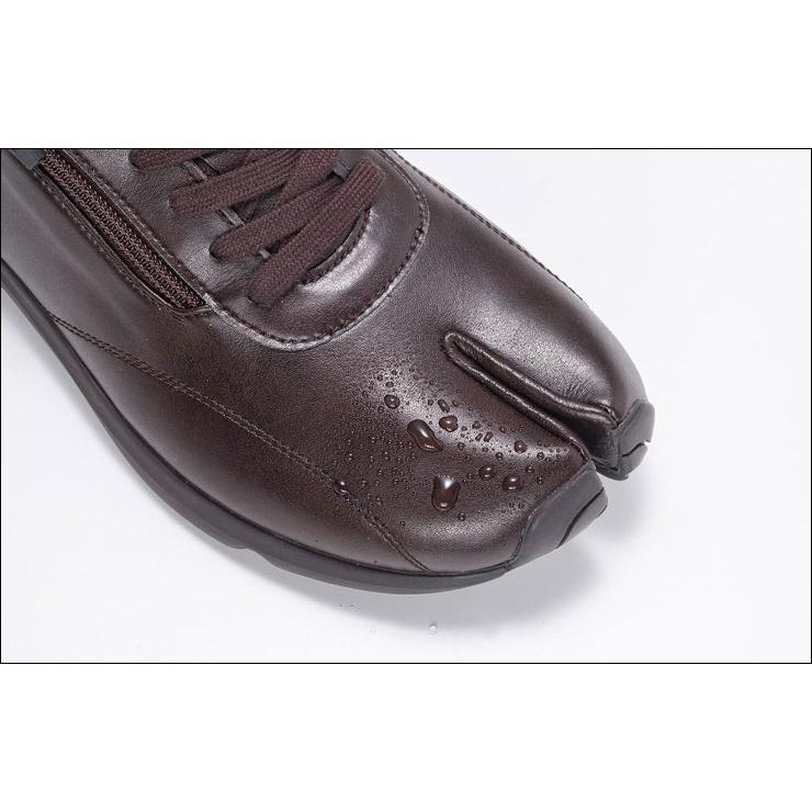 LAFEET Any Jika Tabi Comfort Sneaker SL09 | Lightweight Split-Toe Walking Shoe | Black Brown Wine Silver | Unisex