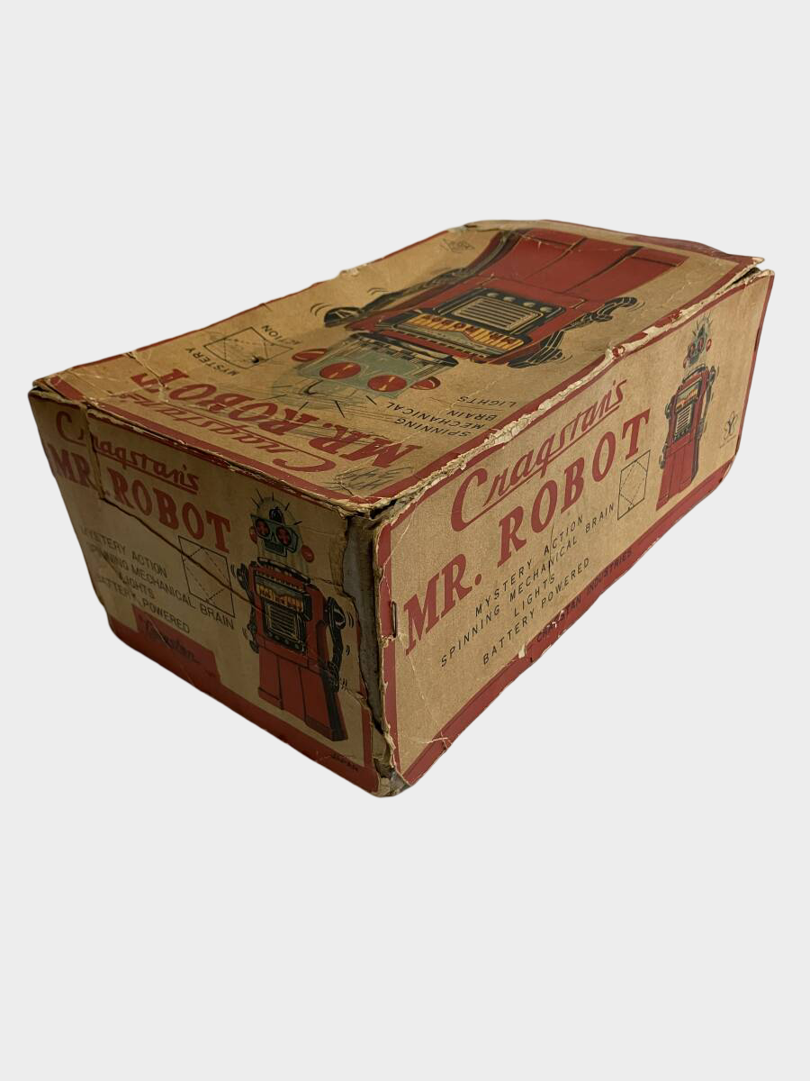 Cragstan Mr Robot Vintage Tin Robot 1960s Made in Japan Battery Operated with Original Box Space Age Classic