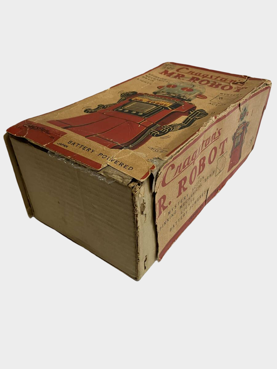 Cragstan Mr Robot Vintage Tin Robot 1960s Made in Japan Battery Operated with Original Box Space Age Classic