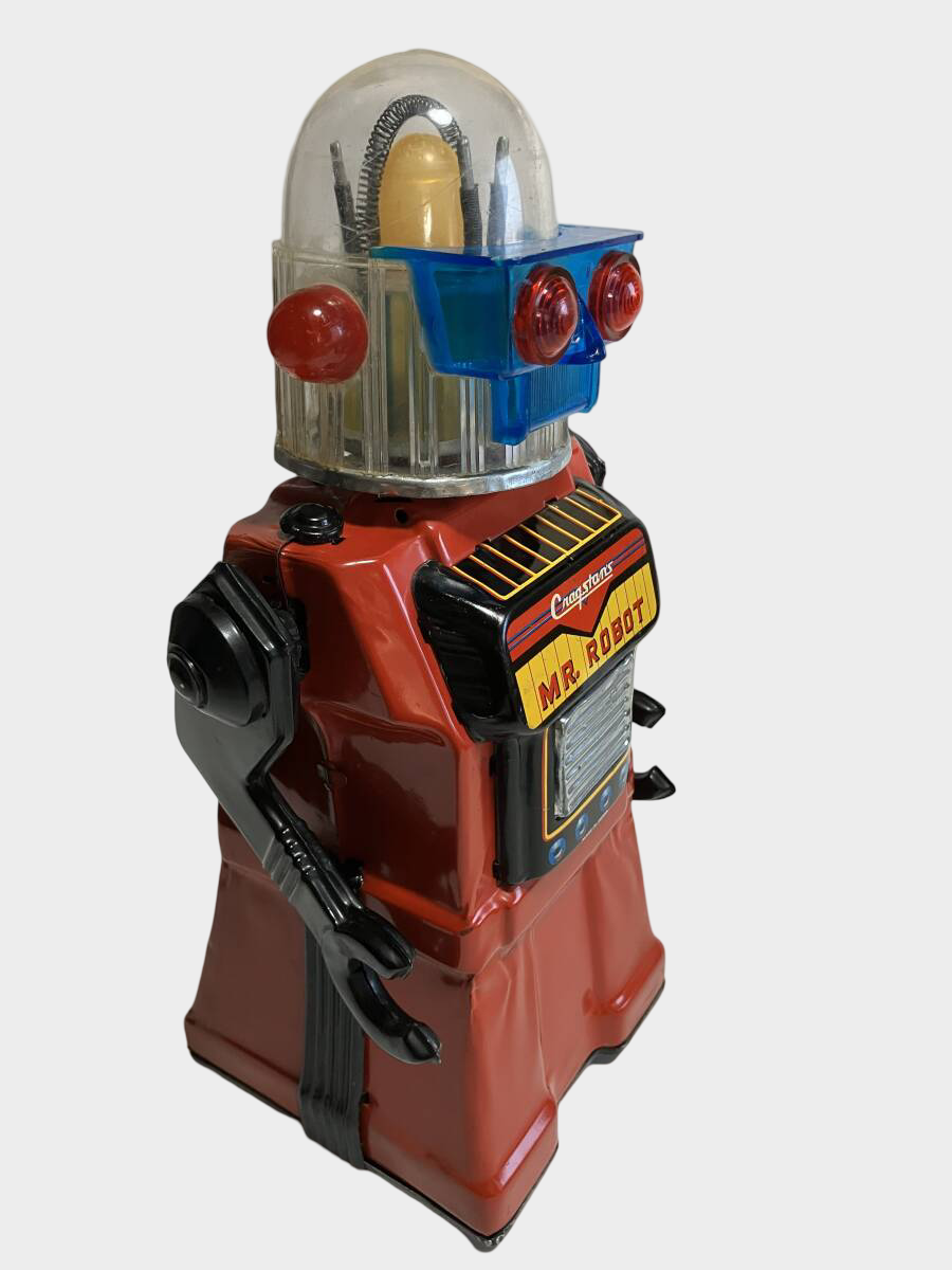 Cragstan Mr Robot Vintage Tin Robot 1960s Made in Japan Battery Operated with Original Box Space Age Classic