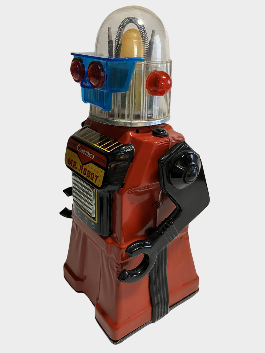 Cragstan Mr Robot Vintage Tin Robot 1960s Made in Japan Battery Operated with Original Box Space Age Classic