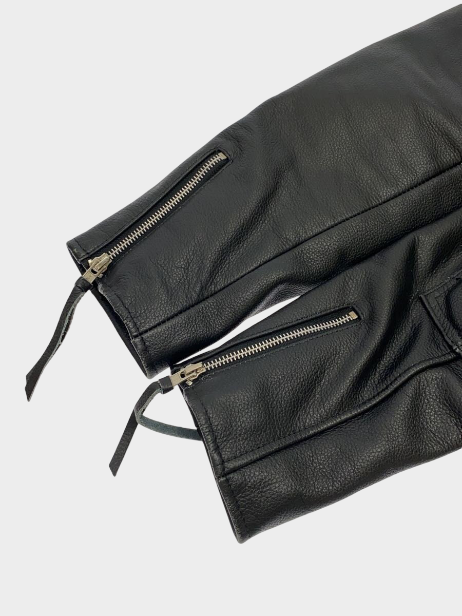 CROWS × WORST Leather Jacket — Japanese Yankii Culture Icon, Black Size 44 XL