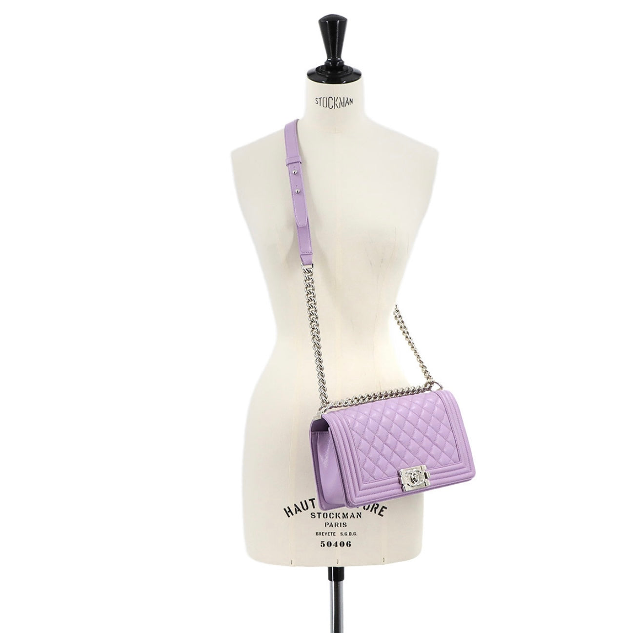 CHANEL Boy Chanel Bag Purple Caviar Skin A67086 – Silver Hardware – Rare Exhibition-Quality Shoulder Bag