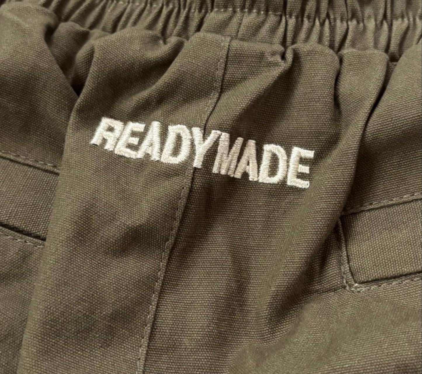 READYMADE × Takashi Murakami Flower Embroidered Basketball Shorts UVERworld TAKUYA∞ Collab Rare Army Khaki Men’s M