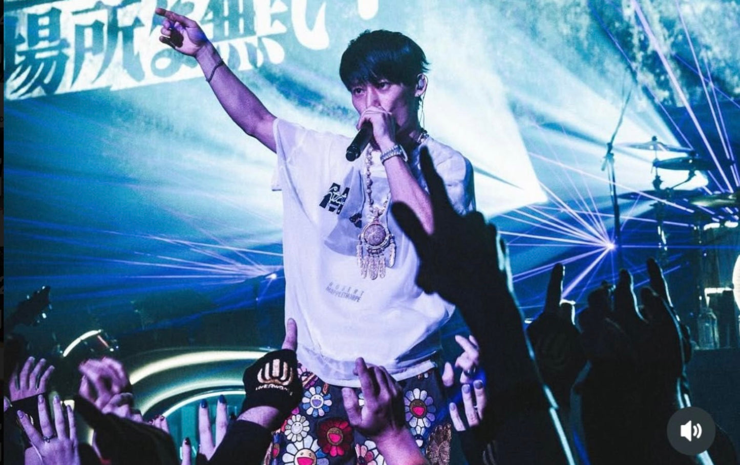 READYMADE × Takashi Murakami Flower Embroidered Basketball Shorts UVERworld TAKUYA∞ Collab Rare Army Khaki Men’s M