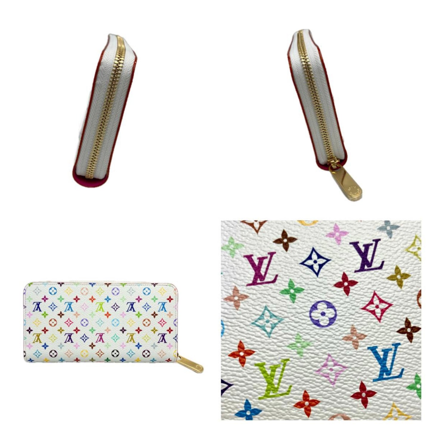 Louis Vuitton × Takashi Murakami Multicolor Zippy Wallet White M13922 Japan Limited | LV × TM Collaboration Collectible Long Wallet