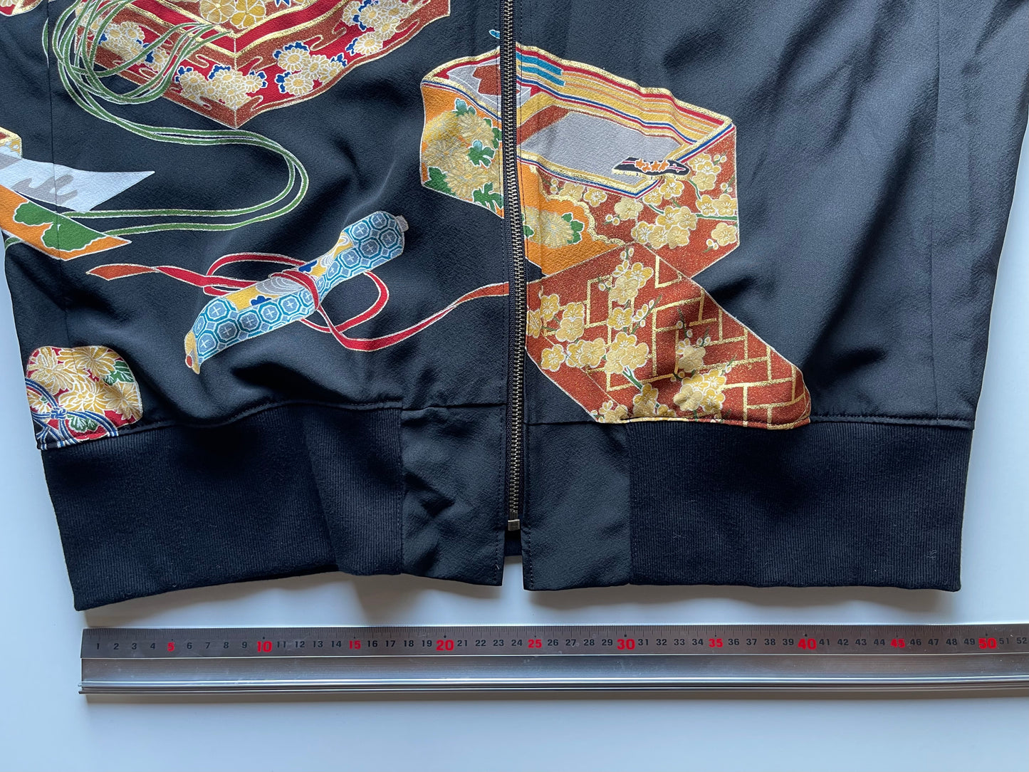 Vintage Japanese Kimono Remake Bomber Jacket | Black Wagara Floral Jacket | Handmade Upcycled Obi Textile | One-of-a-Kind Japanese Artwear