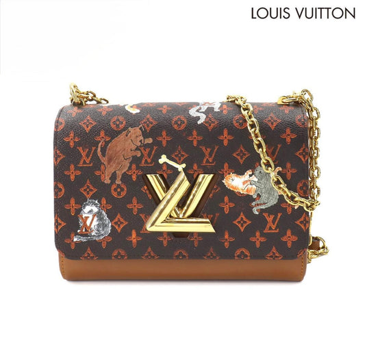 Louis Vuitton × Grace Coddington Catogram Twist MM Chain Shoulder Bag M44408 – Limited Edition Monogram Catogram Canvas