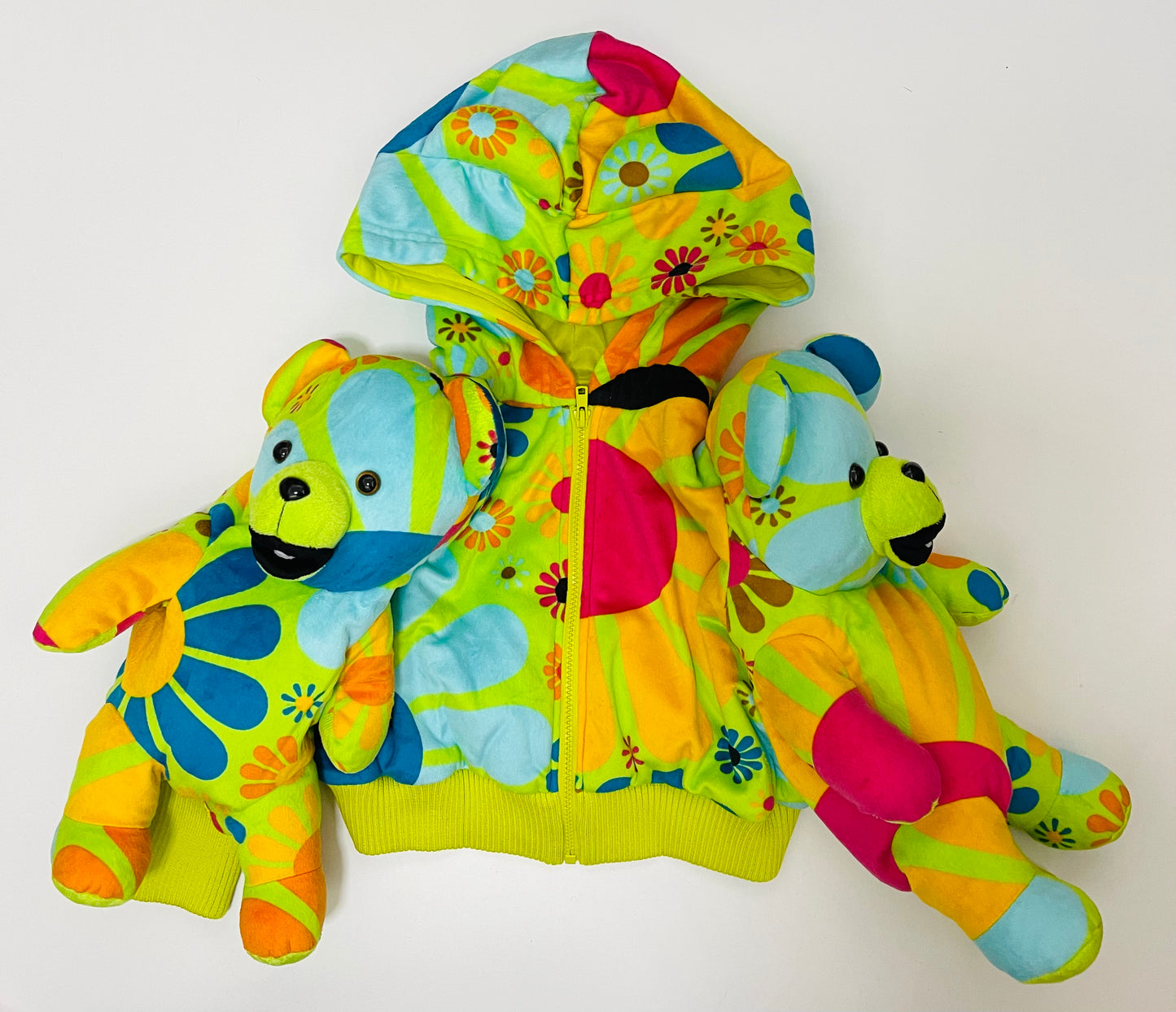 NEW Adidas X Jeremy Scott Teddy Bear Stuffed Toy Yellow Mid Riff Hanging Jumper Bomber Jacket ( Size : M )