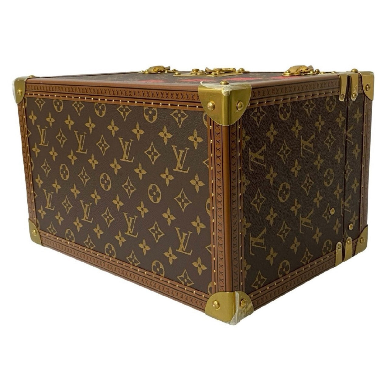 Louis Vuitton Monogram × Ichikawa Ebizō Faure Machine Makeup Trunk 2004 Set | Collector Hard Case Vanity Kabuki Red Crest LV Trunk